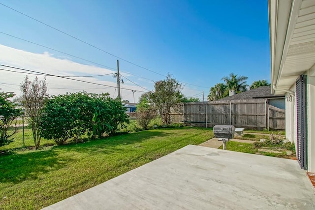 view of yard featuring a patio area