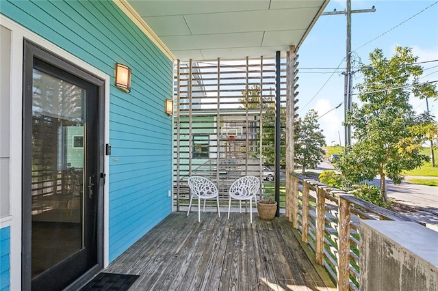 view of wooden deck