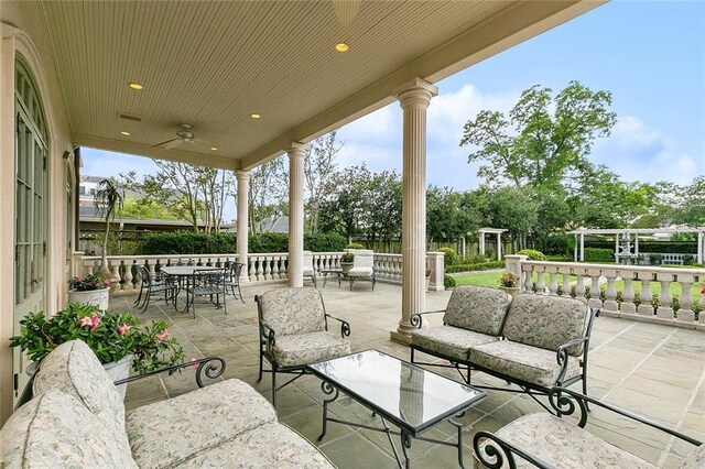 3832 Edenborn Ave, Metairie, LA 70002 - view of patio featuring outdoor lounge area and outdoor dining area