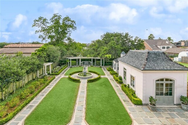 3832 Edenborn Ave, Metairie, LA 70002 - view of yard with a pergola