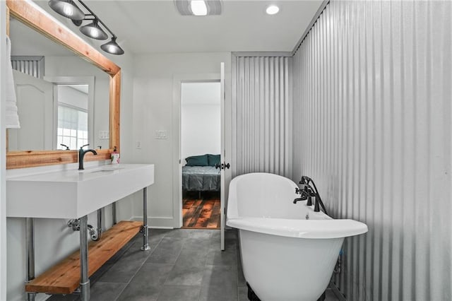 bathroom with a bathing tub