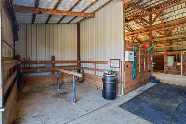 view of horse barn