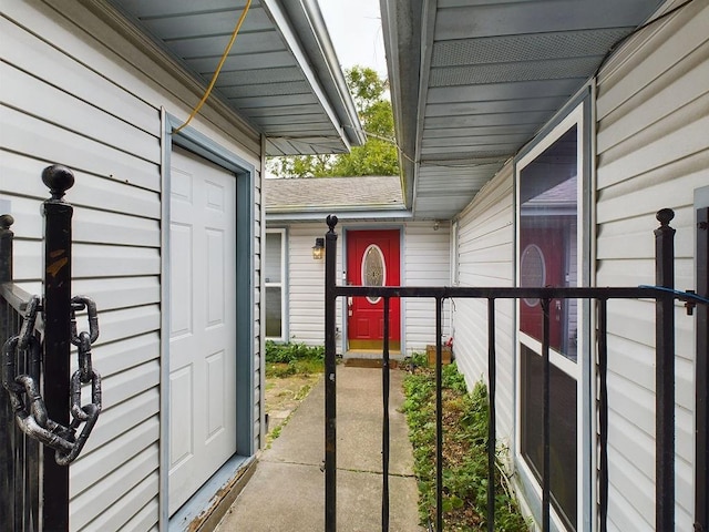 view of doorway to property