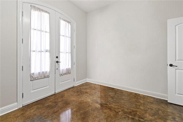 doorway featuring french doors