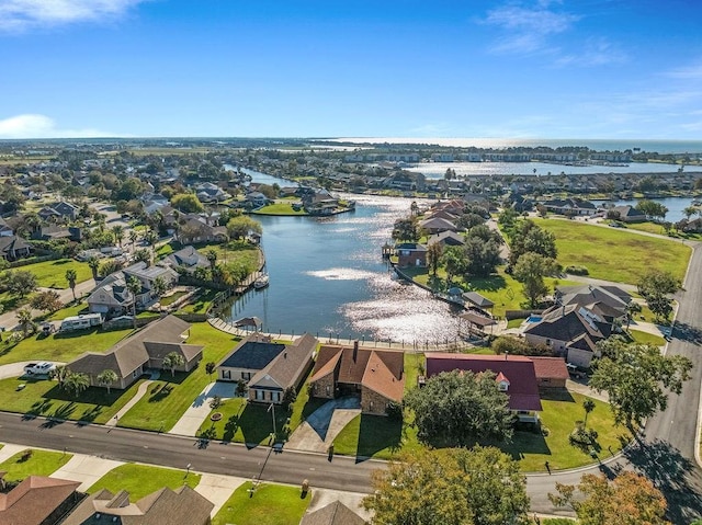 229 Constellation Dr, Slidell, LA 70458 - bird's eye view with a water view and a residential view