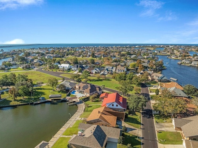 229 Constellation Dr, Slidell, LA 70458 - bird's eye view with a water view and a residential view