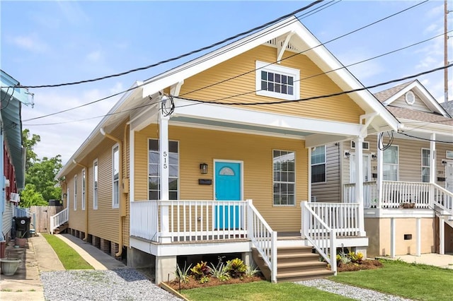 view of front of property featuring a porch