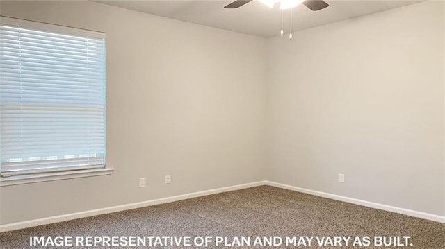 471 E Lakeshore Vlg, Slidell, LA 70461 - carpeted spare room with baseboards and a ceiling fan