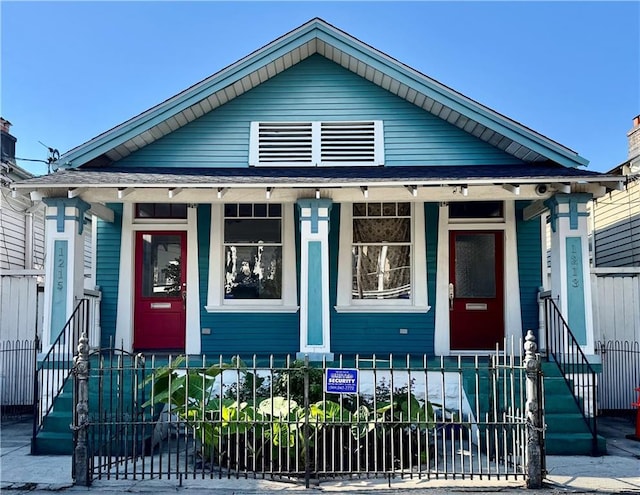 bungalow-style home with covered porch