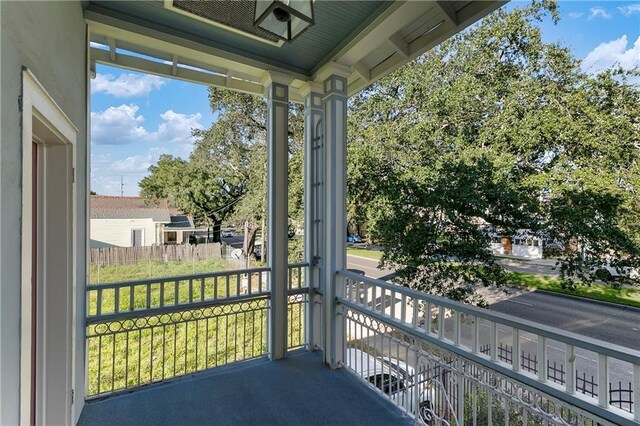 balcony with covered porch