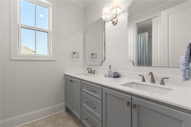 bathroom with vanity