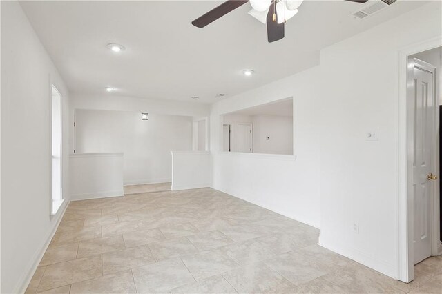2813 Taft Park, Metairie, LA 70002 - empty room with a ceiling fan and recessed lighting