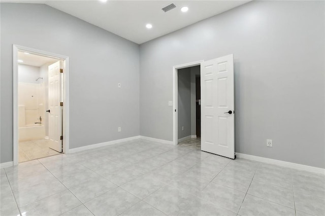 interior space featuring light tile patterned flooring