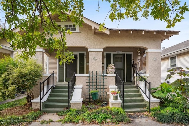 view of front of property with a porch