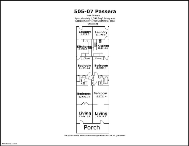 50507 Passera Ct, New Orleans, LA 70119 - property floor plan