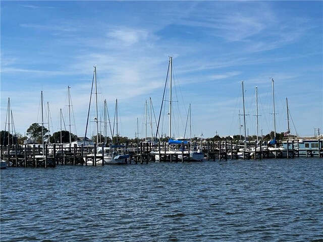 exterior space featuring a dock