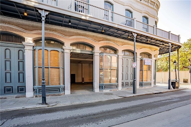 exterior space with a balcony