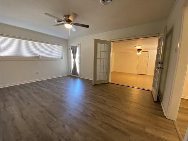 350 Carolyn Dr, Harahan, LA 70123 - spare room with ceiling fan and wood finished floors