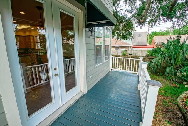 deck with french doors