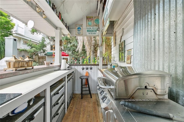 view of patio / terrace with a grill