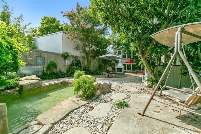 view of yard with a patio