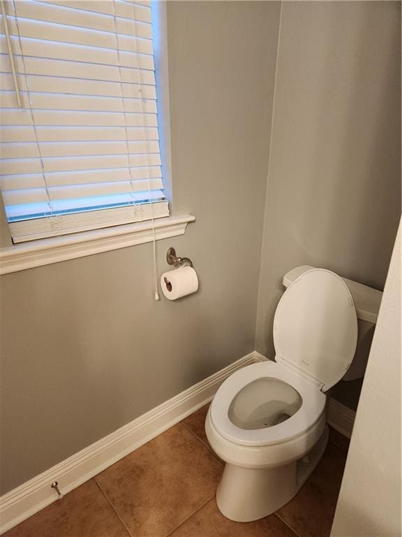 bathroom with tile patterned flooring