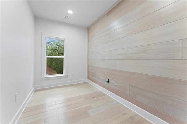 empty room featuring light wood-type flooring