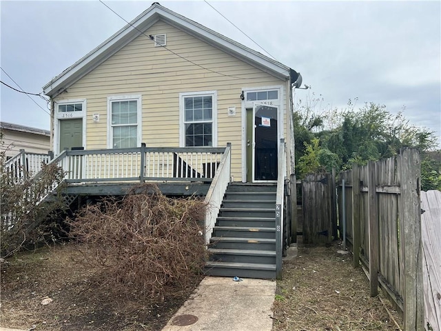 view of bungalow-style home