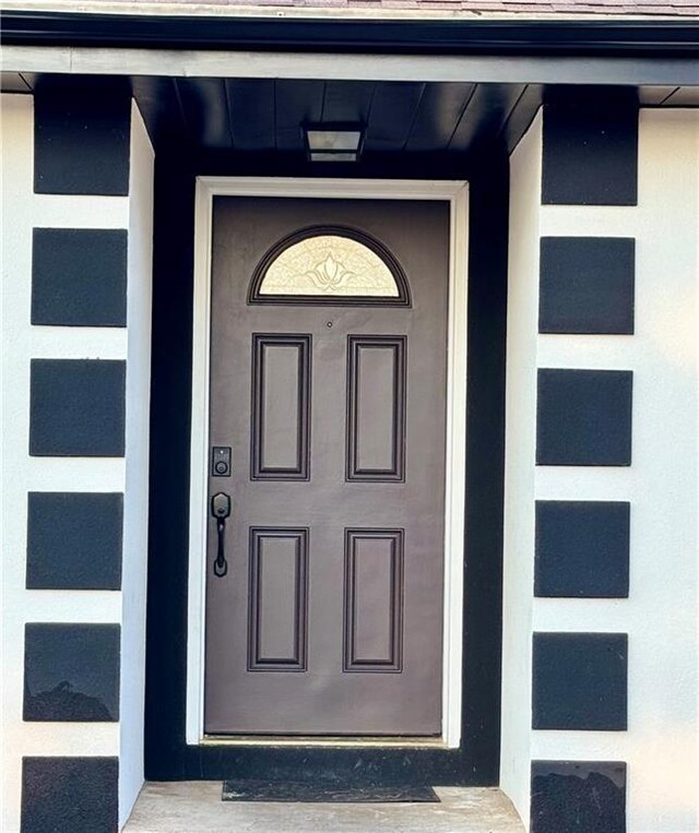 view of doorway to property