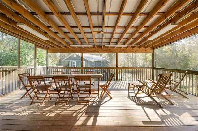 view of sunroom