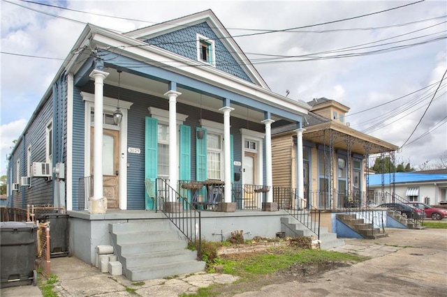 view of front of property with a porch