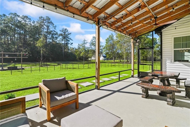 view of sunroom