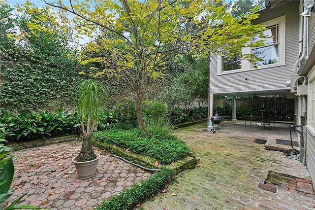 view of yard with a patio area