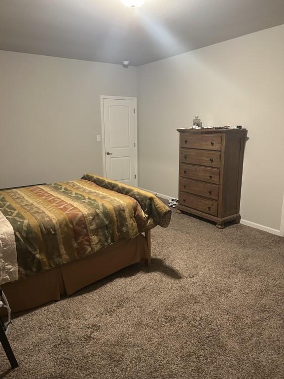 bedroom with carpet floors