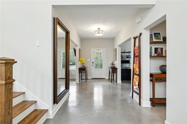 interior space with concrete flooring