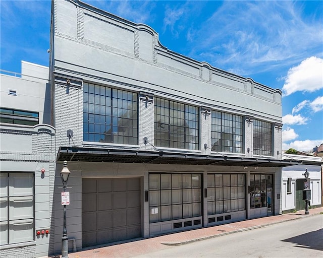 view of property with a garage