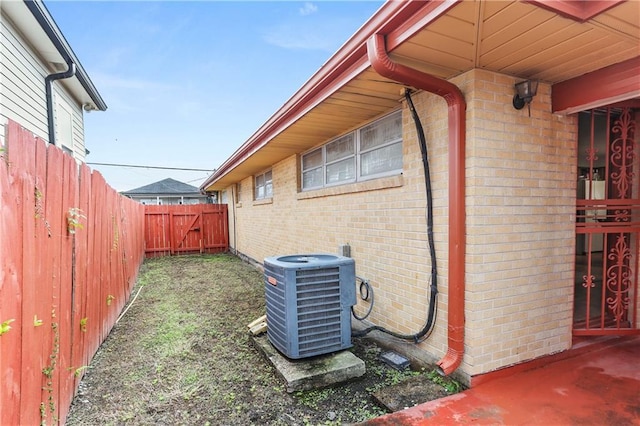 view of property exterior featuring central air condition unit