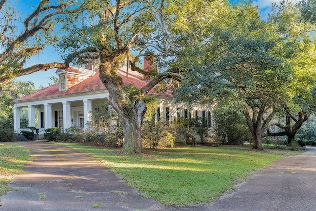109 Carmel Church Rd, Natchez-Ms, MS 39120 - view of front of home with covered porch and a front lawn