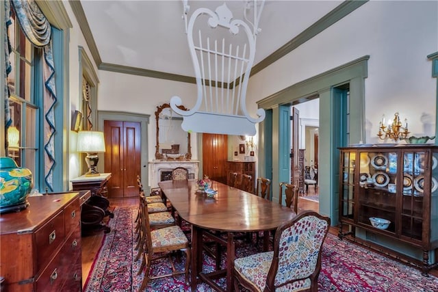 109 Carmel Church Rd, Natchez-Ms, MS 39120 - dining room with ornamental molding and wood finished floors
