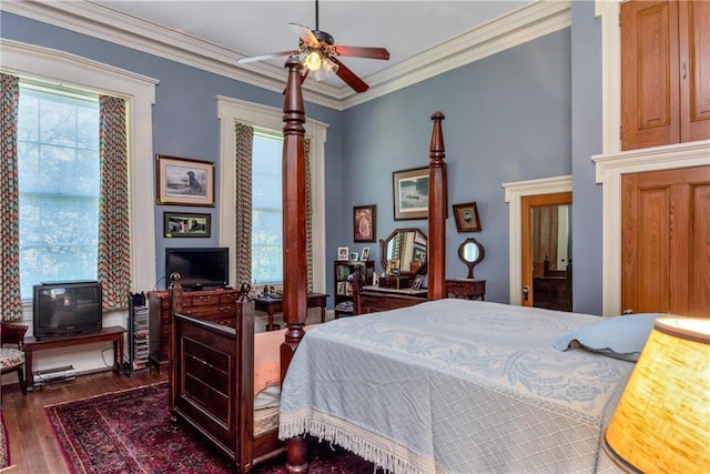 109 Carmel Church Rd, Natchez-Ms, MS 39120 - bedroom featuring dark wood-style floors and crown molding