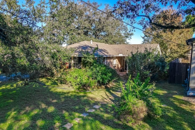 exterior space with a lawn