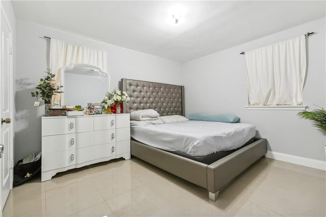 view of tiled bedroom