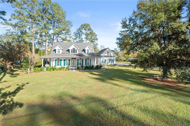 41298 Baytown Rd, Hammond, LA 70403 - cape cod house featuring a front yard and covered porch
