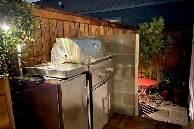 view of patio featuring grilling area and area for grilling