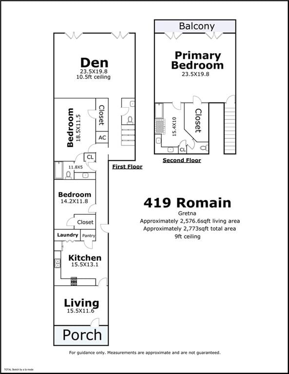 419 Romain St, Gretna, LA 70053 - view of home floor plan