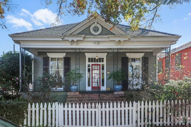 view of front of property with a porch