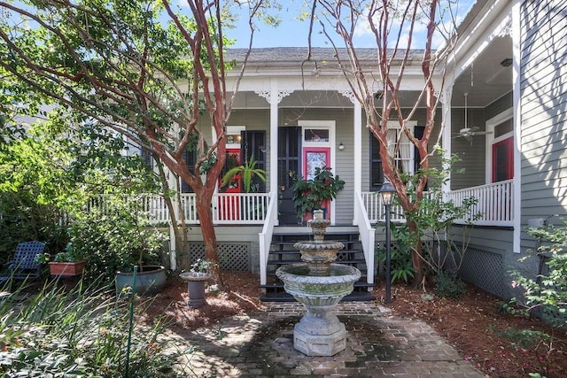 exterior space featuring a porch