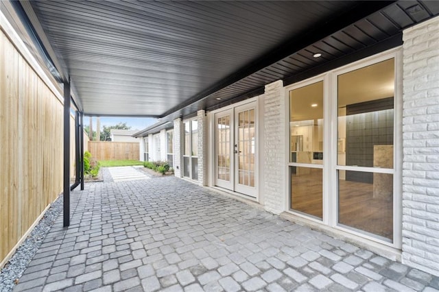 view of patio / terrace with french doors