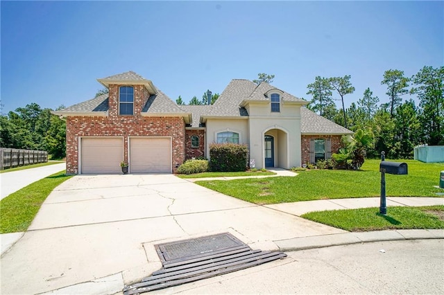 view of front of property featuring a front yard