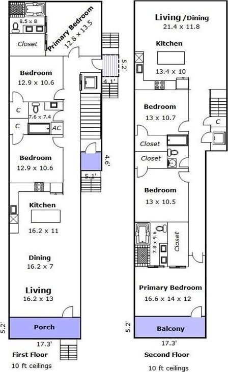 1519-21 N Villere St, New Orleans, LA 70116 - view of property floor plan